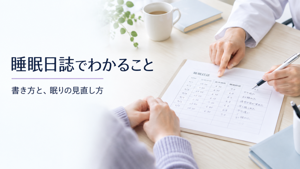 睡眠日誌の書き方｜記録からわかる眠りのこと