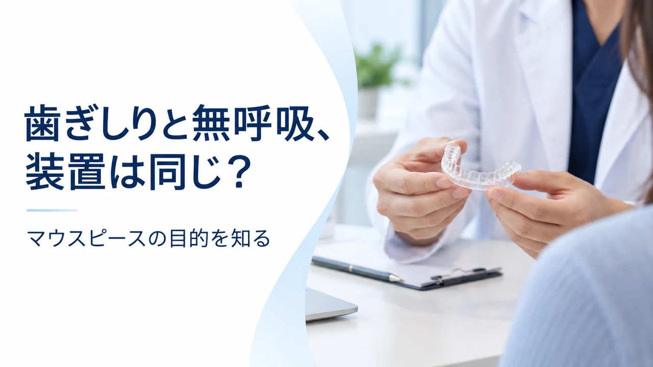 歯ぎしりと無呼吸、マウスピースは同じ？