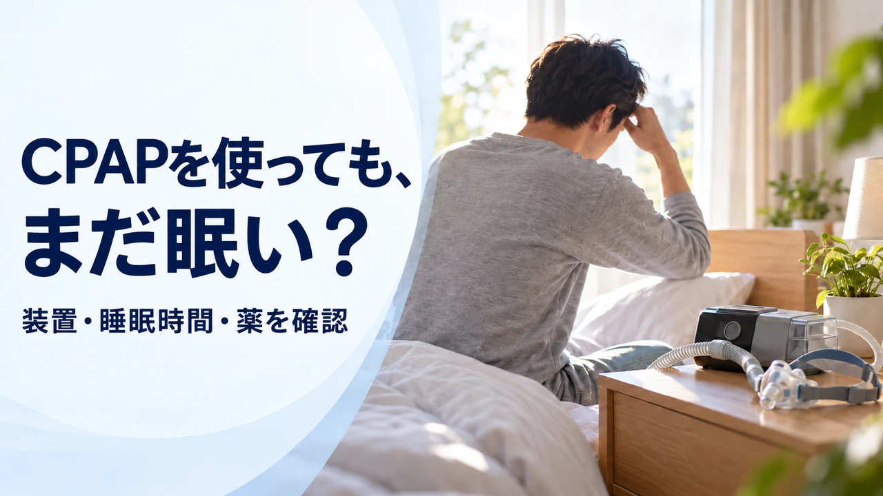 CPAPを使っても眠いとき、何を確認する？
